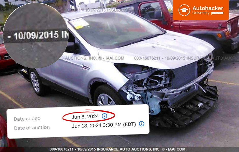 Check IAAI Date Stamp to Avoid Salvage Auction Scam